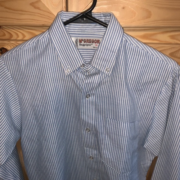 McGregor Bagpiper striped button front shirt size 16 - Picture 2 of 3